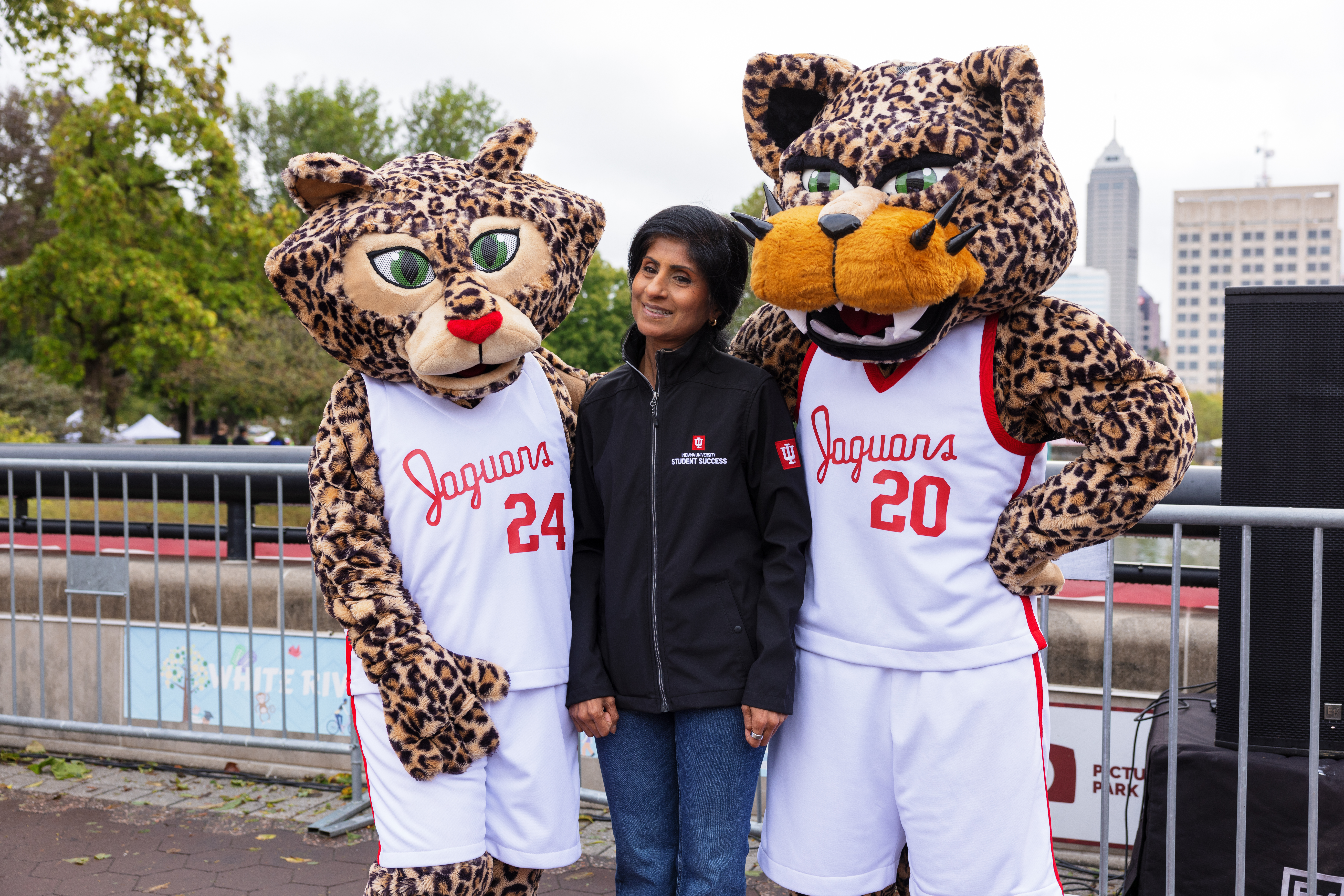 Chancellor Ramchand and mascots